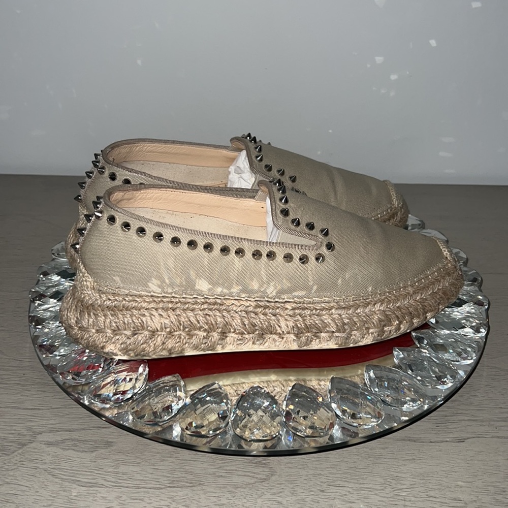 Christian Louboutin
Espaboat Spiked Red Sole Slip-On Espadrilles